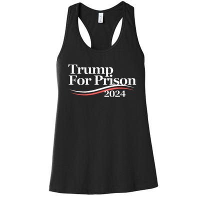 Trump For Prison 2024 Women's Racerback Tank