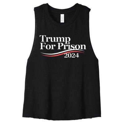 Trump For Prison 2024 Women's Racerback Cropped Tank