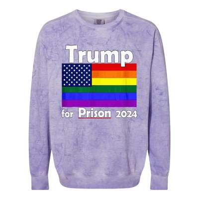 Trump For Prison 2024 Colorblast Crewneck Sweatshirt