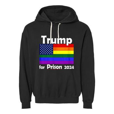 Trump For Prison 2024 Garment-Dyed Fleece Hoodie