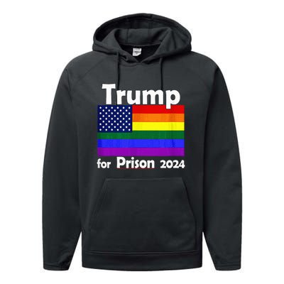 Trump For Prison 2024 Performance Fleece Hoodie