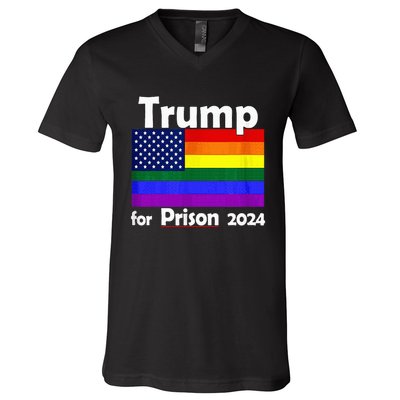 Trump For Prison 2024 V-Neck T-Shirt