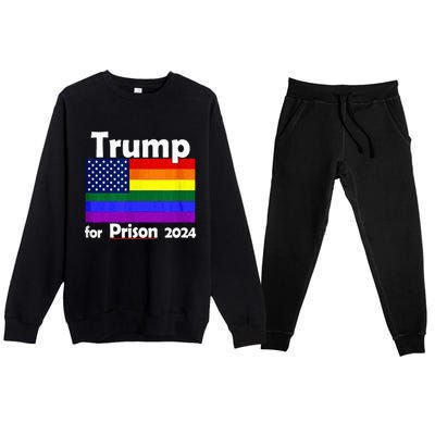 Trump For Prison 2024 Premium Crewneck Sweatsuit Set