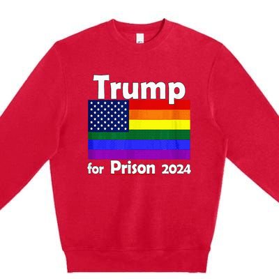 Trump For Prison 2024 Premium Crewneck Sweatshirt