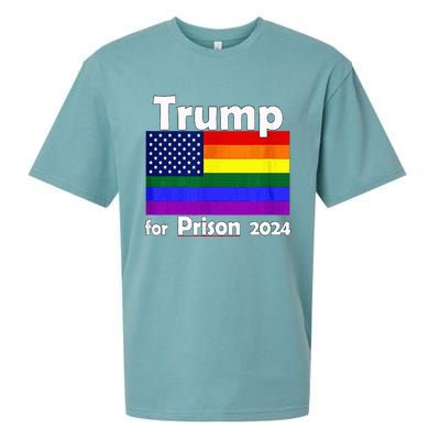 Trump For Prison 2024 Sueded Cloud Jersey T-Shirt