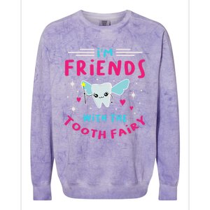 Tooth Fairy Pediatric Dental Fairy Dentist Hygienist Great Gift Colorblast Crewneck Sweatshirt