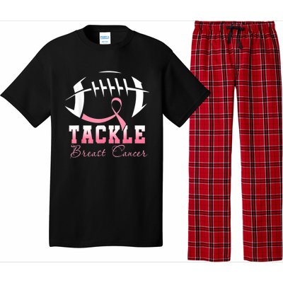 Tackle Football Pink Ribbon Breast Cancer Awareness Pajama Set