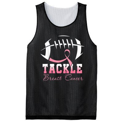 Tackle Football Pink Ribbon Breast Cancer Awareness Mesh Reversible Basketball Jersey Tank