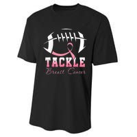 Tackle Football Pink Ribbon Breast Cancer Awareness Performance Sprint T-Shirt