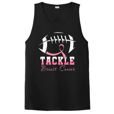 Tackle Football Pink Ribbon Breast Cancer Awareness PosiCharge Competitor Tank