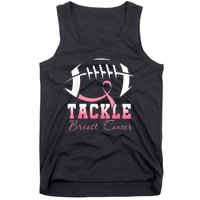 Tackle Football Pink Ribbon Breast Cancer Awareness Tank Top