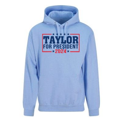 Taylor For President 2024 Funny Taylor First Name Unisex Surf Hoodie