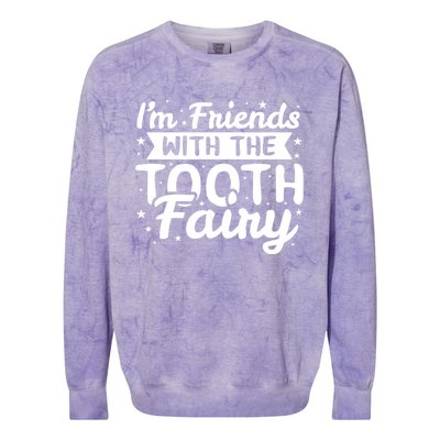 Tooth Fairy Pediatric Dentist Dental Gift Colorblast Crewneck Sweatshirt