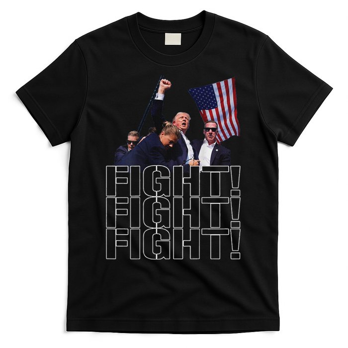 Trump Fist Pumped Fight Pray For Trump America T-Shirt