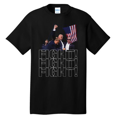 Trump Fist Pumped Fight Pray For Trump America Tall T-Shirt