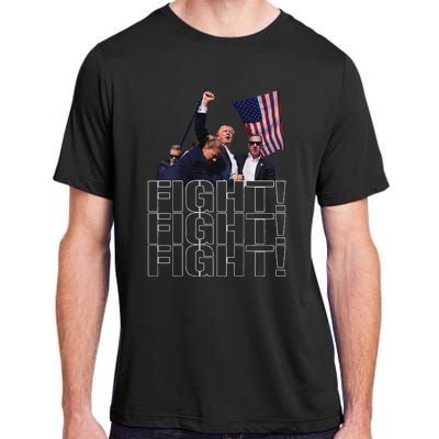 Trump Fist Pumped Fight Pray For Trump America Adult ChromaSoft Performance T-Shirt