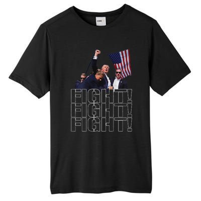 Trump Fist Pumped Fight Pray For Trump America Tall Fusion ChromaSoft Performance T-Shirt