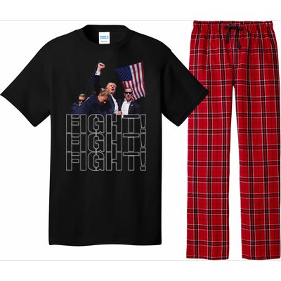 Trump Fist Pumped Fight Pray For Trump America Pajama Set