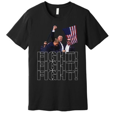 Trump Fist Pumped Fight Pray For Trump America Premium T-Shirt