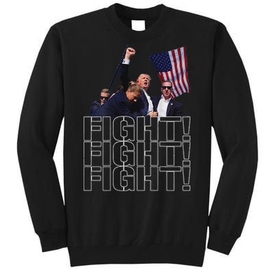 Trump Fist Pumped Fight Pray For Trump America Tall Sweatshirt