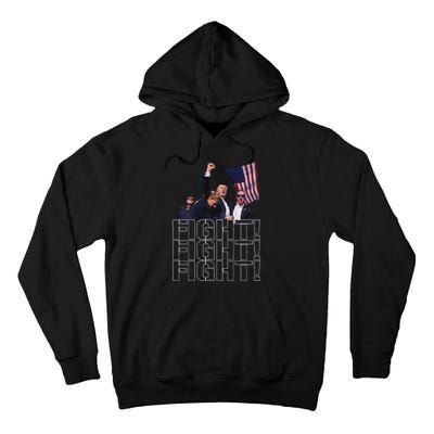 Trump Fist Pumped Fight Pray For Trump America Tall Hoodie