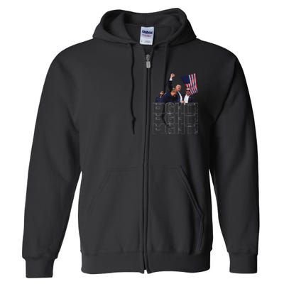 Trump Fist Pumped Fight Pray For Trump America Full Zip Hoodie