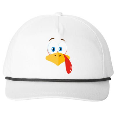 Turkey Face Pilgrim Thanksgiving Costume Snapback Five-Panel Rope Hat