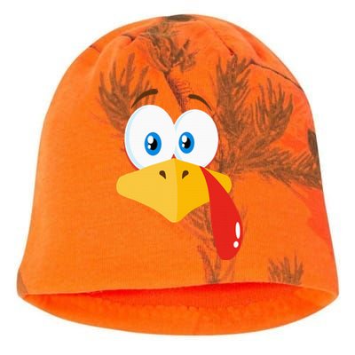 Turkey Face Pilgrim Thanksgiving Costume Kati - Camo Knit Beanie