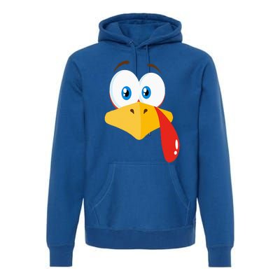 Turkey Face Pilgrim Thanksgiving Costume Premium Hoodie