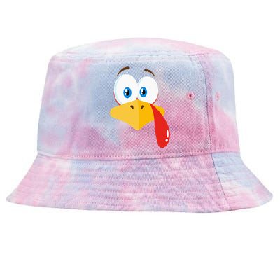 Turkey Face Pilgrim Thanksgiving Costume Tie-Dyed Bucket Hat