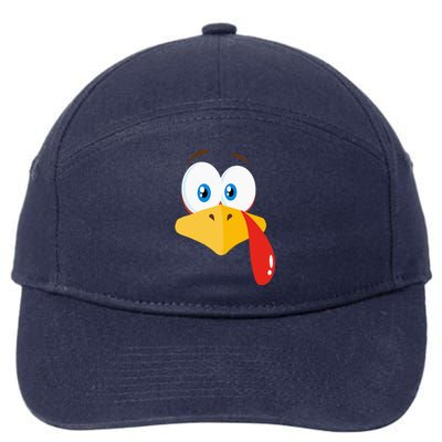 Turkey Face Pilgrim Thanksgiving Costume 7-Panel Snapback Hat