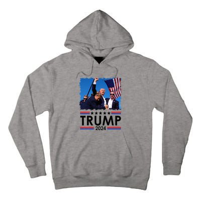 Trump Fist Pump Shot At Trump 2024 Trump Survives Rally Tall Hoodie