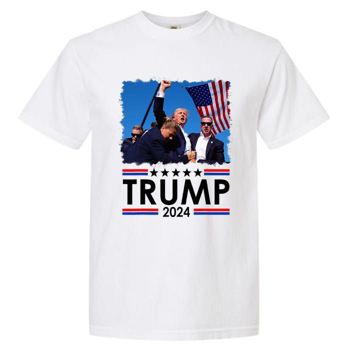 Trump Fist Pump Shot At Trump 2024 Trump Survives Rally Garment-Dyed Heavyweight T-Shirt