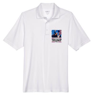 Trump Fist Pump Shot At Trump 2024 Trump Survives Rally Men's Origin Performance Pique Polo