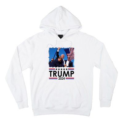 Trump Fist Pump Shot At Trump 2024 Trump Survives Rally Hoodie