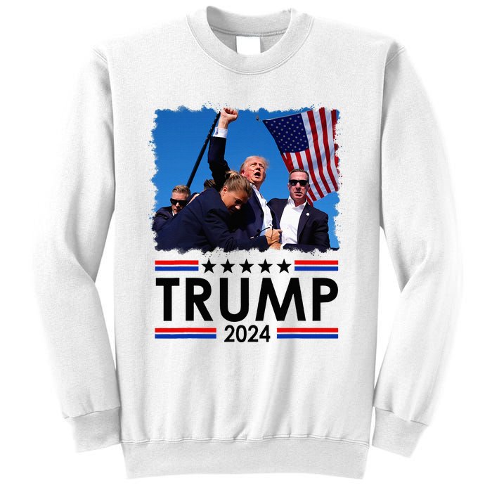 Trump Fist Pump Shot At Trump 2024 Trump Survives Rally Sweatshirt