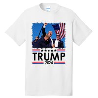 Trump Fist Pump Shot At Trump 2024 Trump Survives Rally Tall T-Shirt