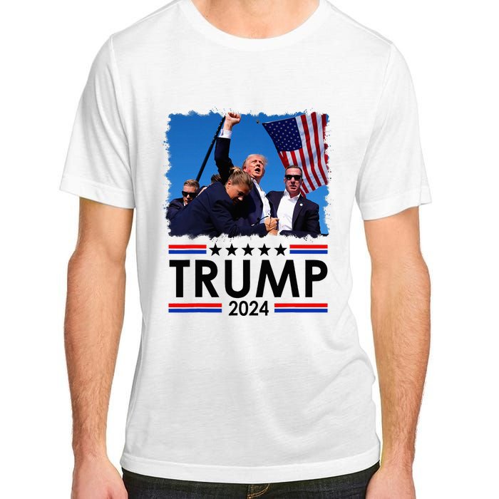 Trump Fist Pump Shot At Trump 2024 Trump Survives Rally Adult ChromaSoft Performance T-Shirt