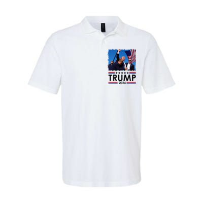 Trump Fist Pump Shot At Trump 2024 Trump Survives Rally Softstyle Adult Sport Polo