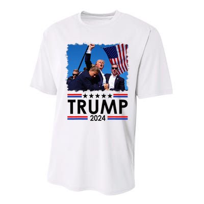 Trump Fist Pump Shot At Trump 2024 Trump Survives Rally Performance Sprint T-Shirt