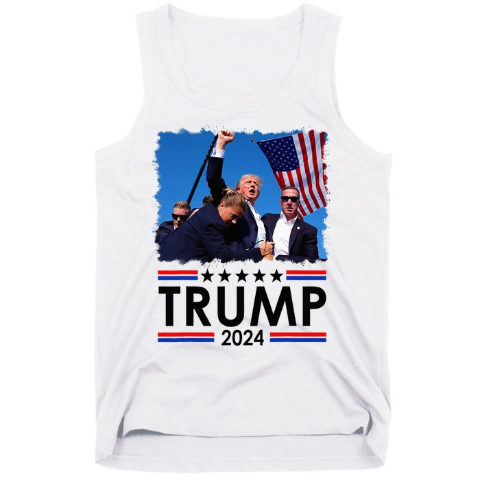 Trump Fist Pump Shot At Trump 2024 Trump Survives Rally Tank Top