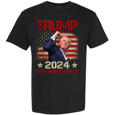 Trump Fist Pump Shot At Trump 2024 Trump Survives Rally Garment-Dyed Heavyweight T-Shirt