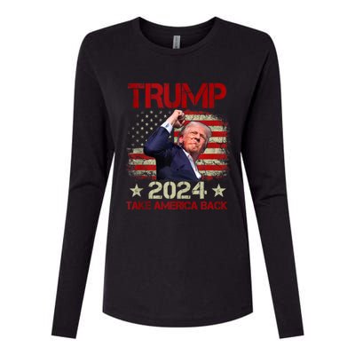 Trump Fist Pump Shot At Trump 2024 Trump Survives Rally Womens Cotton Relaxed Long Sleeve T-Shirt