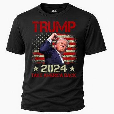 Trump Fist Pump Shot At Trump 2024 Trump Survives Rally Cooling Performance Crew T-Shirt