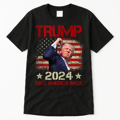 Trump Fist Pump Shot At Trump 2024 Trump Survives Rally Tall T-Shirt