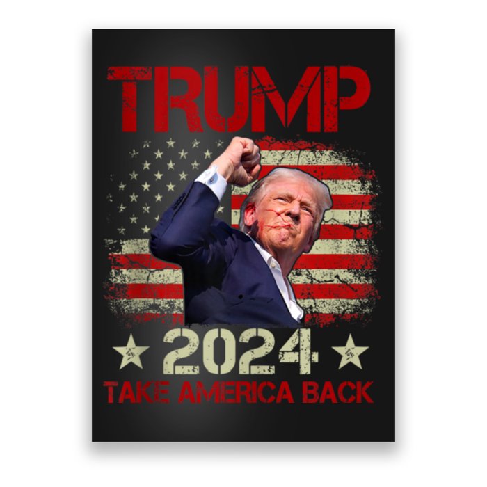 Trump Fist Pump Shot At Trump 2024 Trump Survives Rally Poster