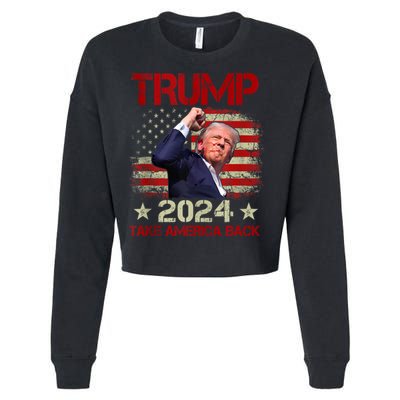 Trump Fist Pump Shot At Trump 2024 Trump Survives Rally Cropped Pullover Crew