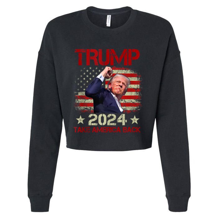 Trump Fist Pump Shot At Trump 2024 Trump Survives Rally Cropped Pullover Crew