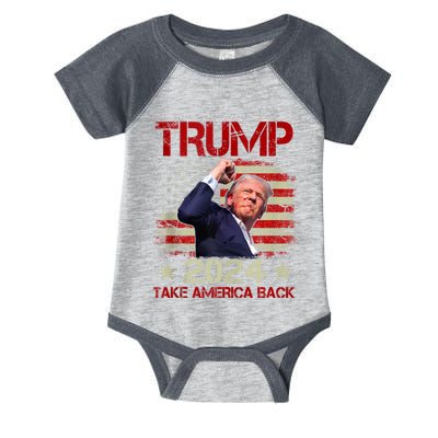 Trump Fist Pump Shot At Trump 2024 Trump Survives Rally Infant Baby Jersey Bodysuit