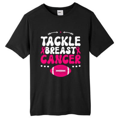 Tackle Football Pink Ribbon  Breast Cancer Awareness Tall Fusion ChromaSoft Performance T-Shirt